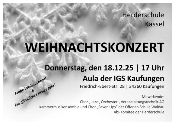 Weihnachtskonzert der Herderschule Kassel