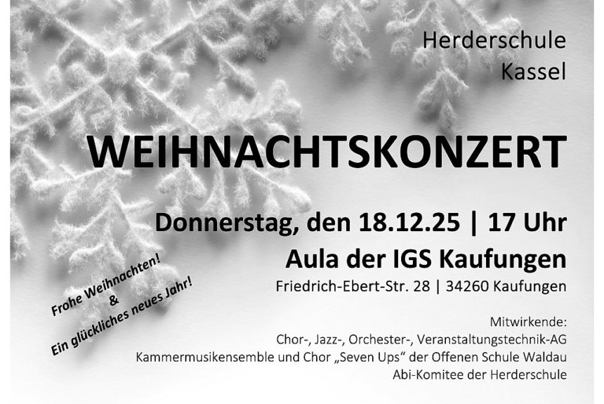 Weihnachtskonzert der Herderschule Kassel
